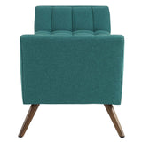 Response Medium Upholstered Fabric Bench Teal EEI-1789-TEA