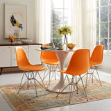Modway Furniture Paris Dining Side Chair Orange 18.5 x 21 x 32.5