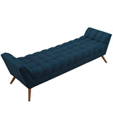 Response Upholstered Fabric Bench Azure EEI-1790-AZU