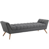 Response Upholstered Fabric Bench Gray EEI-1790-DOR