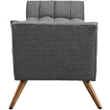 Response Upholstered Fabric Bench Gray EEI-1790-DOR