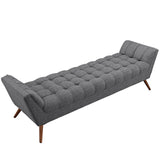 Response Upholstered Fabric Bench Gray EEI-1790-DOR