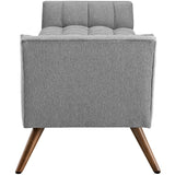 Response Upholstered Fabric Bench Expectation Gray EEI-1790-GRY