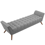 Response Upholstered Fabric Bench Expectation Gray EEI-1790-GRY