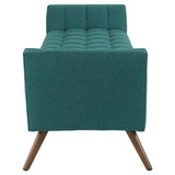 Response Upholstered Fabric Bench Teal EEI-1790-TEA