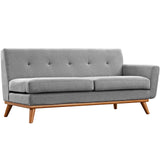 Engage Right-Arm Upholstered Fabric Loveseat Expectation Gray EEI-1792-GRY