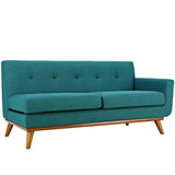 Engage Right-Arm Upholstered Fabric Loveseat Teal EEI-1792-TEA