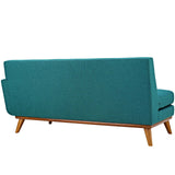 Engage Right-Arm Upholstered Fabric Loveseat Teal EEI-1792-TEA