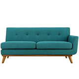 Engage Right-Arm Upholstered Fabric Loveseat Teal EEI-1792-TEA