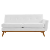 Engage Right-Arm Upholstered Fabric Loveseat White EEI-1792-WHI