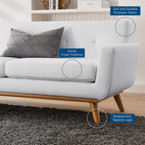 Engage Right-Arm Upholstered Fabric Loveseat White EEI-1792-WHI