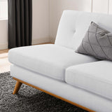 Engage Right-Arm Upholstered Fabric Loveseat White EEI-1792-WHI