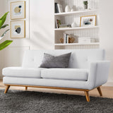 Engage Right-Arm Upholstered Fabric Loveseat White EEI-1792-WHI