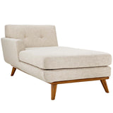 Engage Left-Facing Upholstered Fabric Chaise Beige EEI-1793-BEI