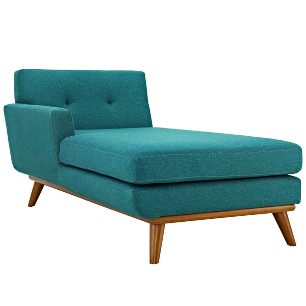Engage Left-Facing Upholstered Fabric Chaise Teal EEI-1793-TEA