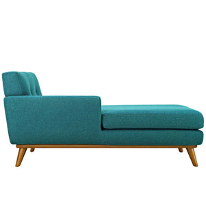 Engage Left-Facing Upholstered Fabric Chaise Teal EEI-1793-TEA