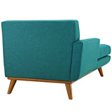 Engage Left-Facing Upholstered Fabric Chaise Teal EEI-1793-TEA