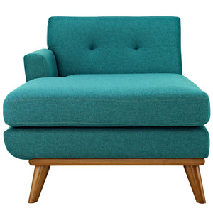 Engage Left-Facing Upholstered Fabric Chaise Teal EEI-1793-TEA