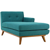 Engage Right-Facing Upholstered Fabric Chaise Teal EEI-1794-TEA