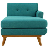 Engage Right-Facing Upholstered Fabric Chaise Teal EEI-1794-TEA