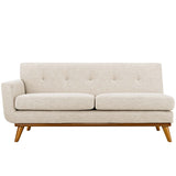 Engage Left-Arm Upholstered Fabric Loveseat Beige EEI-1795-BEI
