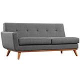 Engage Left-Arm Upholstered Fabric Loveseat Gray EEI-1795-DOR