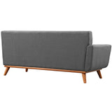 Engage Left-Arm Upholstered Fabric Loveseat Gray EEI-1795-DOR