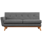 Engage Left-Arm Upholstered Fabric Loveseat Gray EEI-1795-DOR