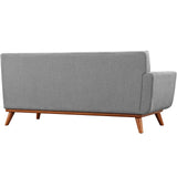 Engage Left-Arm Upholstered Fabric Loveseat Expectation Gray EEI-1795-GRY