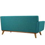 Engage Left-Arm Upholstered Fabric Loveseat Teal EEI-1795-TEA