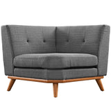 Engage Upholstered Fabric Corner Chair Gray EEI-1796-DOR