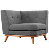 Engage Upholstered Fabric Corner Chair Gray EEI-1796-DOR