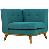 Engage Upholstered Fabric Corner Chair Teal EEI-1796-TEA