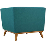 Engage Upholstered Fabric Corner Chair Teal EEI-1796-TEA
