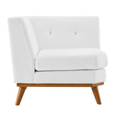 Engage Upholstered Fabric Corner Chair White EEI-1796-WHI