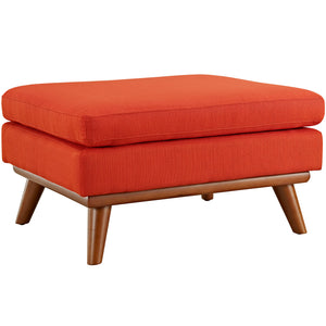 Modway Furniture Engage Upholstered Fabric Ottoman Atomic Red 26.5 x 32 x 18.5