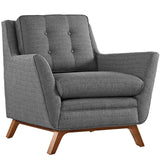 Beguile Upholstered Fabric Armchair Gray EEI-1798-DOR