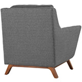 Beguile Upholstered Fabric Armchair Gray EEI-1798-DOR