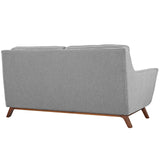 Beguile Upholstered Fabric Loveseat Expectation Gray EEI-1799-GRY