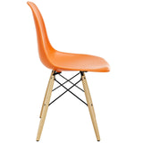 Modway Furniture Pyramid Dining Side Chair Orange 21 x 18.5 x 32