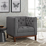 Panache Upholstered Fabric Armchair Gray EEI-1801-DOR