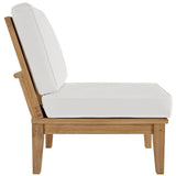 Marina 3 Piece Outdoor Patio Teak Set Natural White EEI-1820-NAT-WHI-SET