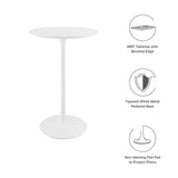 Modway Furniture Lippa 28" Round Wood Bar Table Default Title EEI-1825-WHI