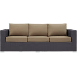 Convene Outdoor Patio Sofa Espresso Mocha EEI-1844-EXP-MOC