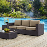 Convene Outdoor Patio Sofa Espresso Mocha EEI-1844-EXP-MOC