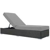 Sojourn Outdoor Patio Sunbrella® Chaise Lounge Canvas Gray EEI-1862-CHC-GRY