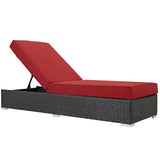 Sojourn Outdoor Patio Sunbrella® Chaise Lounge Canvas Red EEI-1862-CHC-RED