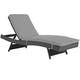 Sojourn Outdoor Patio Sunbrella® Chaise Canvas Gray EEI-1985-CHC-GRY