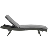 Sojourn Outdoor Patio Sunbrella® Chaise Canvas Gray EEI-1985-CHC-GRY