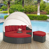 Sojourn Outdoor Patio Sunbrella® Daybed Canvas Red EEI-1986-CHC-RED